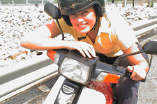 Riding a motorbike on Penang is fun